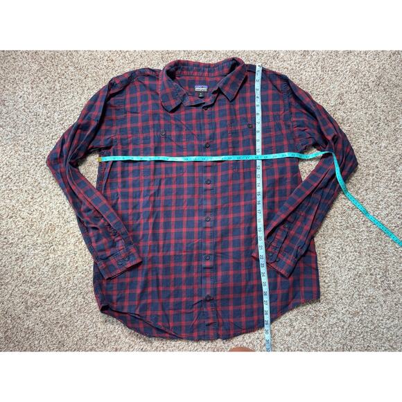 PATAGONIA Long Sleeve shirt, XL, Lightweight Flannel Red & Blue Plaid - Picture 5 of 8
